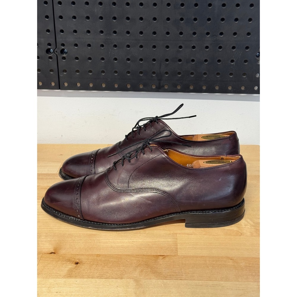 Allen Edmonds Burgundy Cap Toe Oxford‎ Dress Shoes Men's Size 10 B 333 207 - Picture 4 of 11
